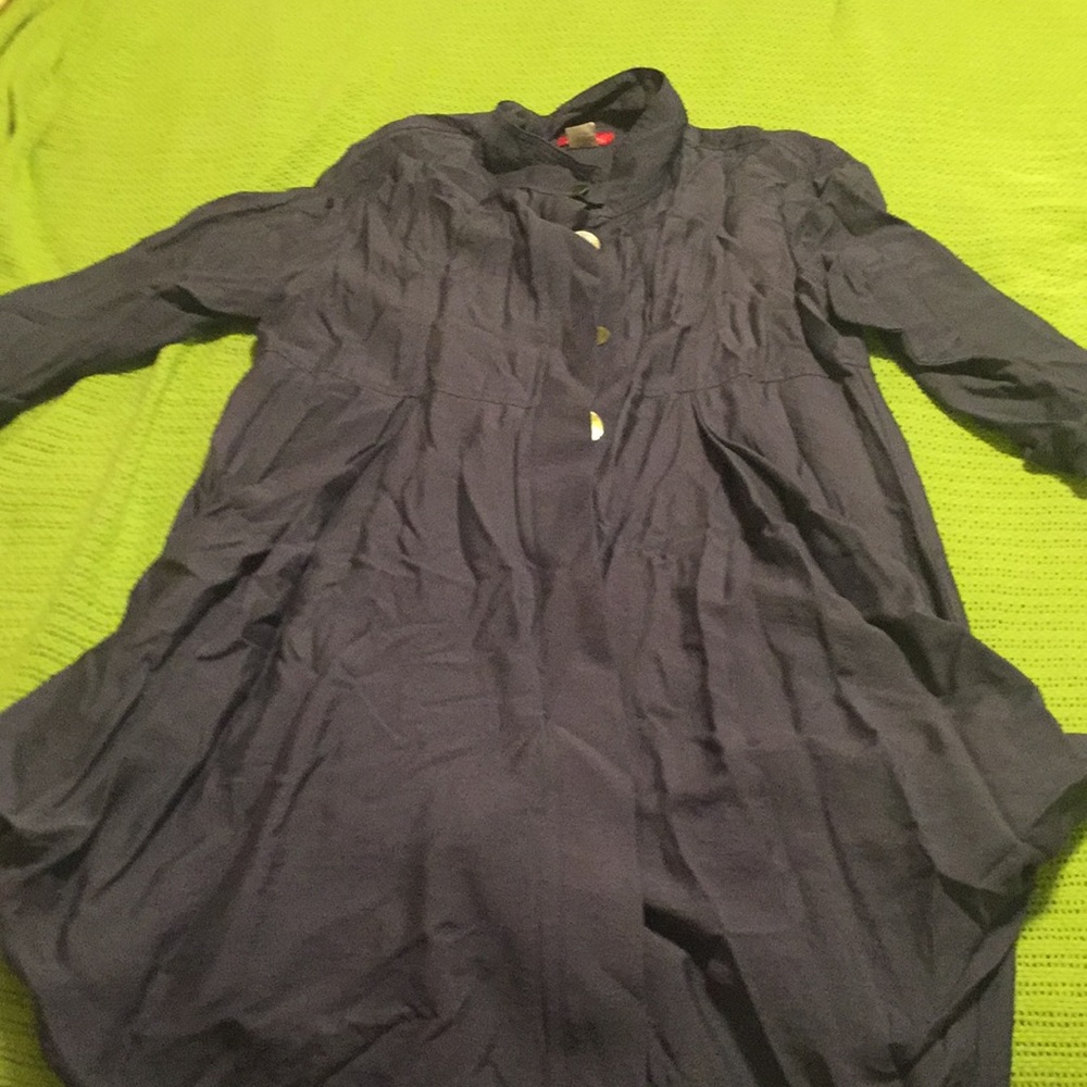 Dark gray lightweight overcoat